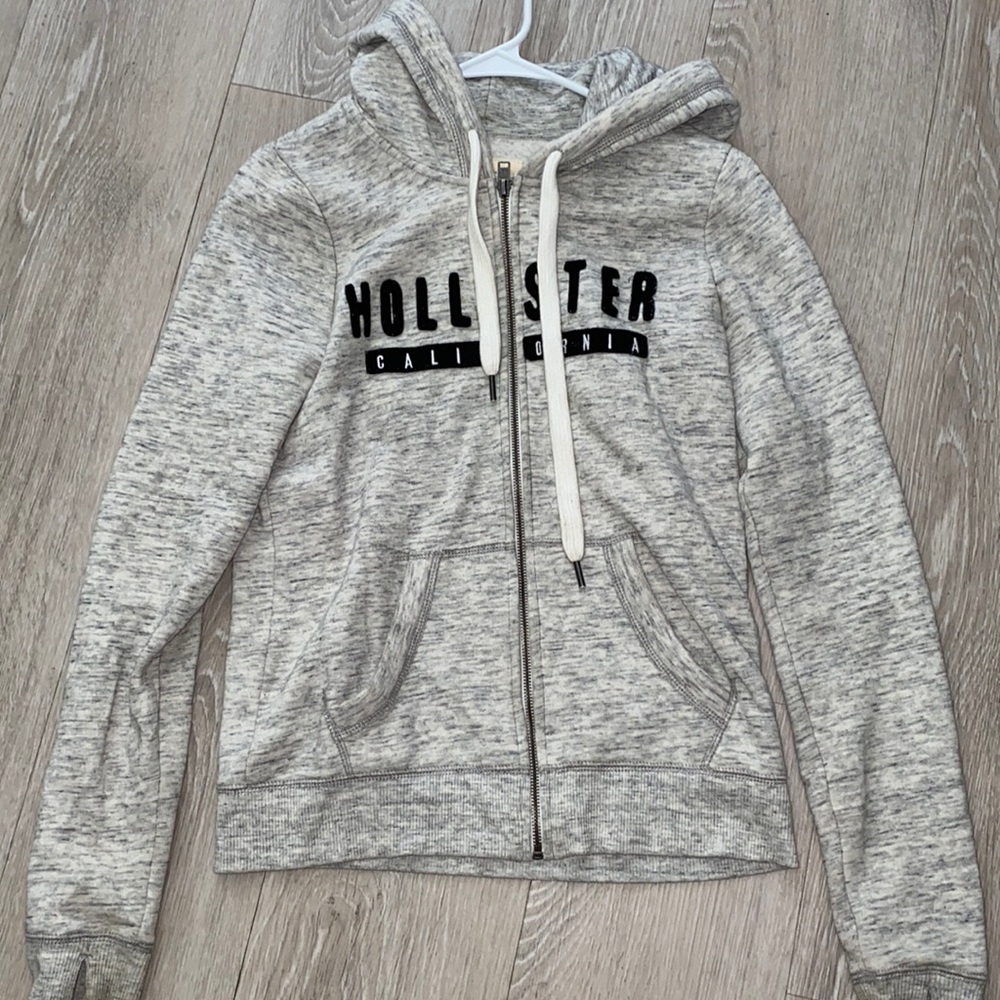Hollister California Gray Zip Up Hoodie | Size Small